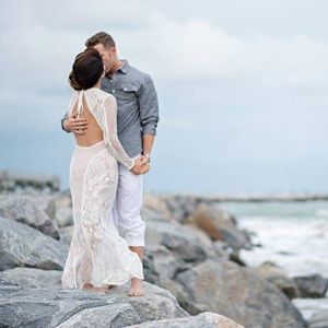 Jet set diaries white lace maxi dress